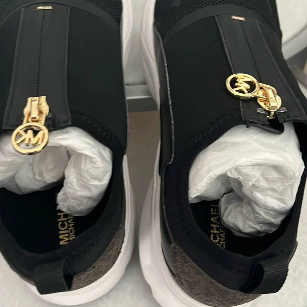 Michael Kors Sami Zip Trainer Brown Multi Sneaker